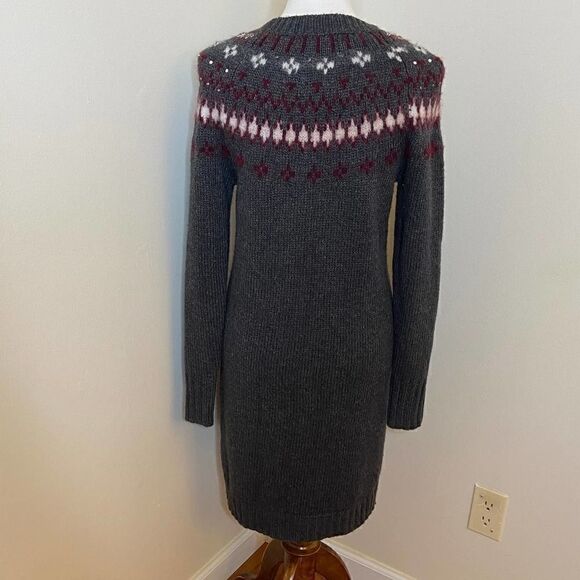 J Crew Jewel Embellished Fair Isle Sweater Dress S - Picture 3 of 6